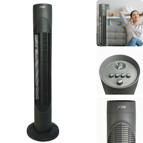 Circulador Ventilador de Torre com 3 Velocidades Ajustáveis, 55W, Super Silencioso, Modelo Slim Comp