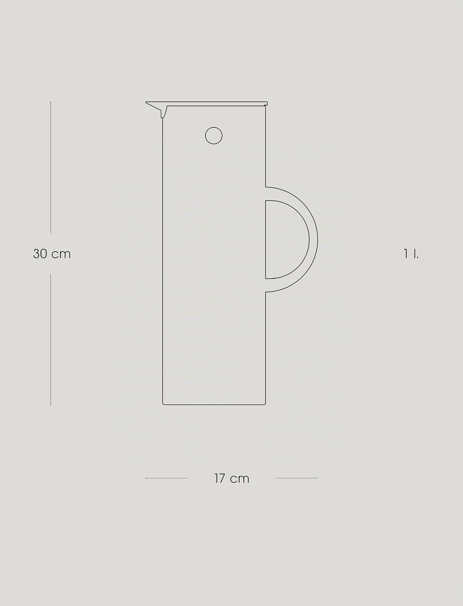 JARRA TÃ‰RMICA STELTON - EM77 THERMO 1 L - GRIS CLARO (918)