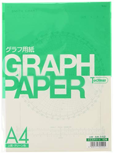 SAKAEテクニカルペーパー 図表用紙 スミスチャートNo5 上質紙 A4 10枚 グリーン A4-ス52