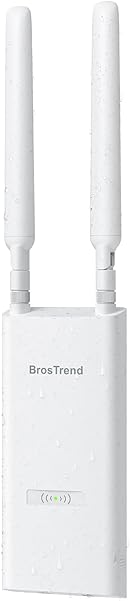 BrosTrend AC1200 Outdoor Access Point Long Range, Gigabit WiFi Access Point Dual Band 5GHz 867Mbps + 2.4G 300Mbps, IP65 Weatherproof, Support 802.3af PoE, w/Passive PoE Injector, WAP for Garden, Yard