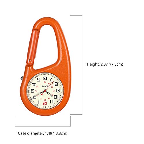 Reloj de montaña unisex de cuarzo con mosquetón y esfera luminiscente 3