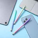 Thinp 3 Pcs Stylus Pens for Touch Screens, 2 in 1 Stylus Pen for Tabelt High Precision And Sensitivity Stylists Pens Multicolored Double Rubber Tips Compatible with Phone, Android and Samsung Tab - Image 4