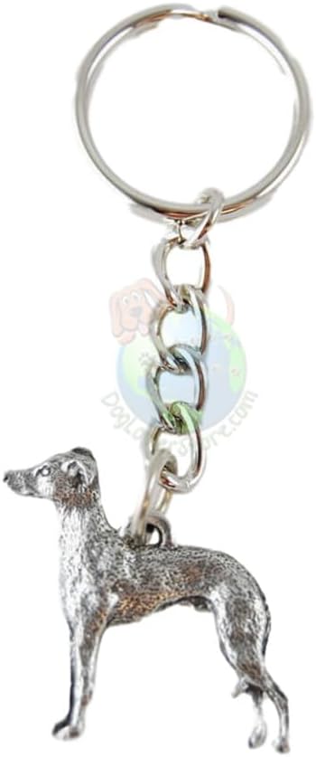 SDISC Italian Greyhound George Harris Pewter Keychain