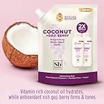 Soapbox Body Wash Refill, Coconut + Goji Berry Body Wash Refill Pack, Bulk Soap Pouch, Vegan + Antioxidant Rich Moisturizing with Shea Butter, Peptides & Keratin Promoting B3, 40oz - Image 2