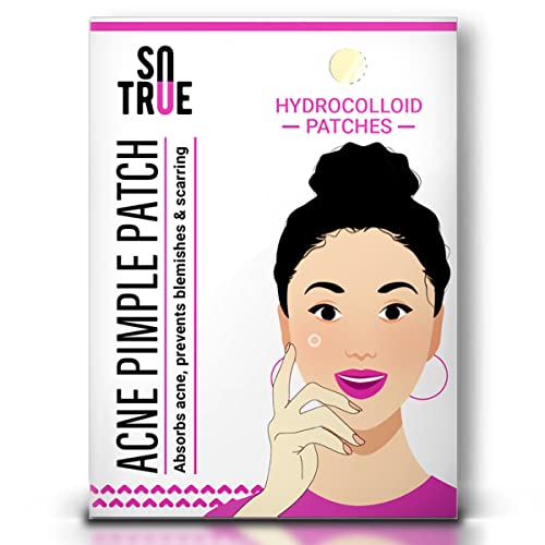 Sotrue Acne Pimple Patches For Face | For Active Surface Acne | Hydrocolloid Waterproof Patches | Absorbs Pimple Overnight, Reduces Excess Oil | Suits All Skin Types (36 Patches)