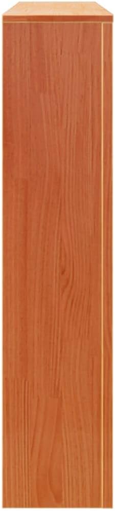Radiator Cover Wax Brown 42.7"x7.5"x33.1" Solid Wood Pine Cabinet with Shelf for Decorative Function and Additional Space