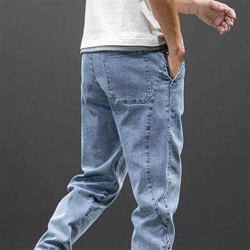 Men's Streetwear Cargo Jeans Jogger Style Harem Denim Pants Loose Fit Plus Size Spring Summer3
