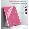 MoKo Case for All-New 7 Kindle Paperwhite (12th Generation-2024) and Kindle Colorsoft Signature Edition 2024 Ultra Thin Clear Flexible Transparent TPU Skin Bumper Back Cover Shell, Clear Glitter