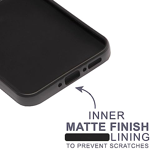 Image of SPRIG Compatible with Samsung Galaxy A34 5G Phone Glossy PU Leather TPU Premium Back Cover Drop Tested Shock Proof Mobile Case for Men, Women, Boys and Girls with Camera Protection (Blue)