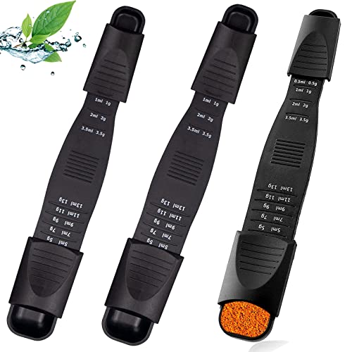 CTDMJ Set de 3 Piezas Cucharas Medidoras Ajustables Digitales Para Azúcar/Sal/Café/Leche En Polvo/Proteína