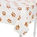 Fun Express - Puppy Pawprint Plastic Tablecover for Birthday - Party Supplies - Table Covers - Print Table Covers - Birthday - 1 Piece