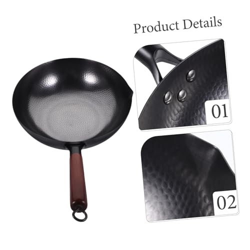 Wok tradicional de hierro con mango ergonómico miniatura 7