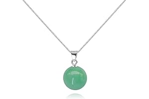 Elegante y delicado collar de plata 925 con dije de jade natural para mujer