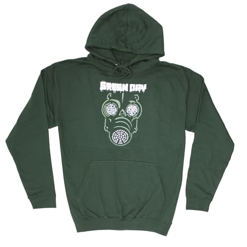 Sweat à capuche Green Day vert confortable pour fan de musique punk rock