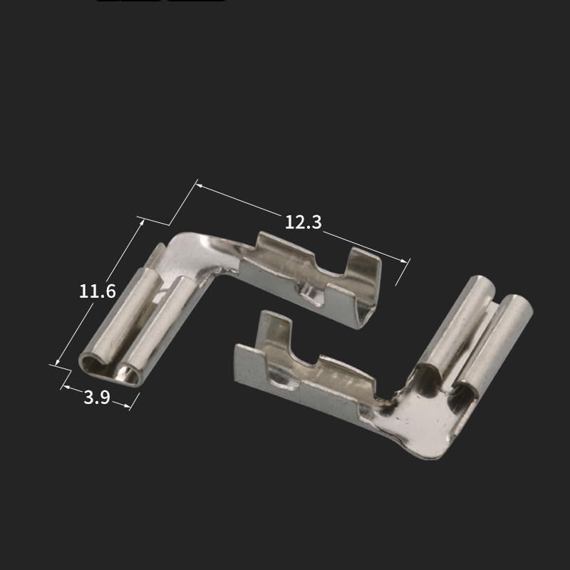 100Sets(200pcs) 2.8 Female Flag-Shaped with Jacket Crimp Splice Terminals Wiring Spring Cold Pressed Wire Cable Connector