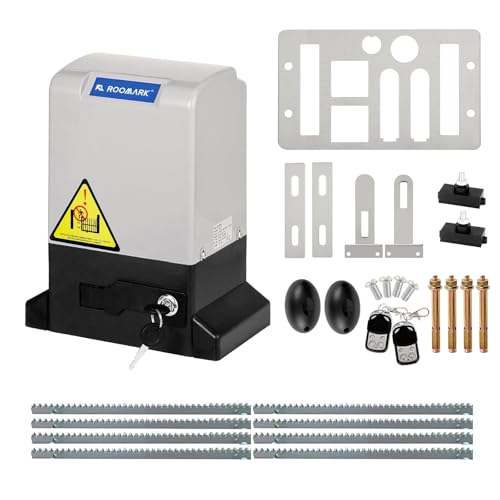 ROOMARK Motor para Puerta Corredera 816 kg con 2 Controles Remotos (370W)