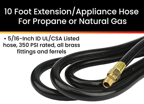 Hot Max 24200 10 Foot Extension/Appliance Hose For Propane Or Natural Gas #TOP2