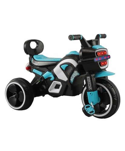 Image of SRECAP Kids Pedal Tricycle with Push Handle | Toddler Trike with Headlight, Music, EVA Wheels & Curved Seat with Backrest | 15 Months-3 Years (Green)