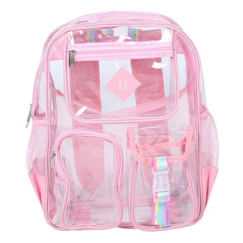 Sac à dos transparent de sécurité à poches supplémentaires et grand volume