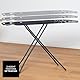 Taurus Argenta Black | Bügelbrett | 3 Höhen bis 81 cm | Halterung für Dampfbügelstation | Bezug 100% Baumwolle | Maße 32 x 110 cm | rutschfest