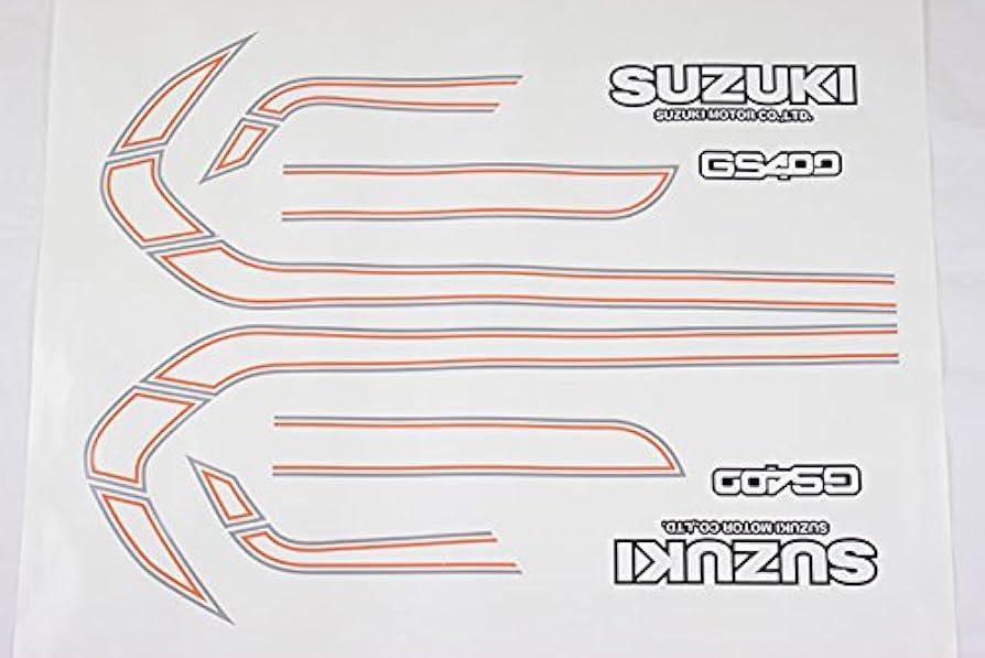 Amazon.co.jp: GS400 E2タイプ ラインステッカー 黒
