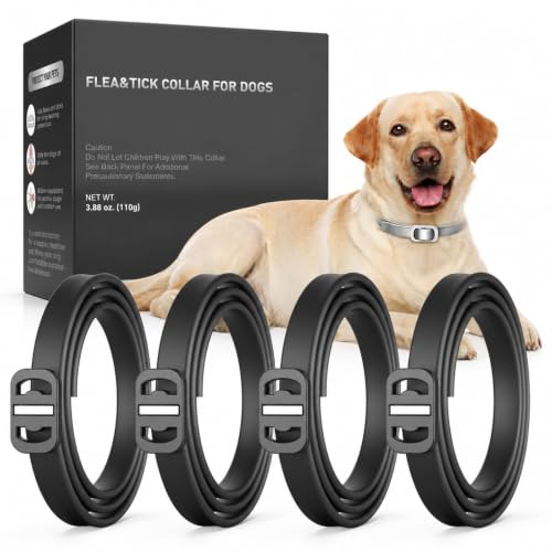 4 Pack Dog Flea Collar, Flea Collar for Dogs, Flea and Tick Prevention