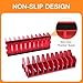 HGSKEO 20-Slot Heavy Duty Plastic Tool Pliers Organizer Rack, 2-Pack with Non-Slip Base, Expandable Design, Pliers Holder and Cutter Organizers, Fits Drawers & Toolboxes (2, Red)