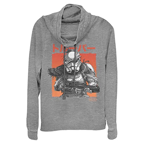 Camiseta Star Wars Trooper mujer negra de manga corta de algodón suave para verano casual