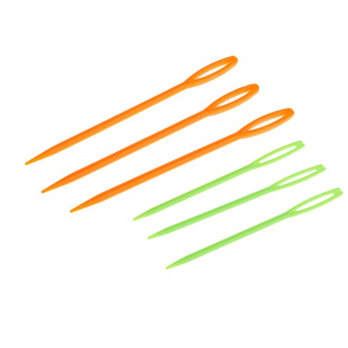 Bonarty Kit de acessórios de tricô com agulhas de crochê e costura de plástico