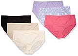 JUST MY SIZE Women's Comfort Flex Fit Microfiber Briefs (Pack of 6), Assorted, 13
