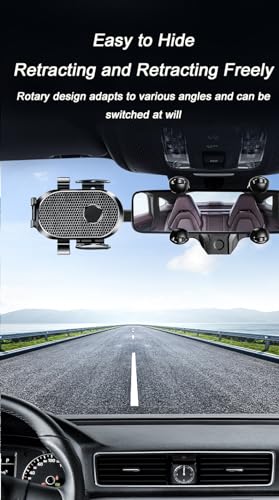 Voltstech Phone Mount for Car, Rear View Mirror Phone Holder, Rotatable and Retractable Phone Holder for Car Compatible with iPhone Samsung All 4-7 Inch Cell Phones