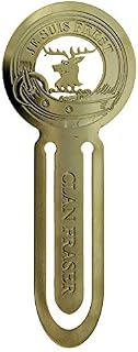 Outlander Inspired 24K Gold Plated Traditional Scottish Design Clan Fraser Bookmark 'Je Suis Prest' - 'I Am Ready'