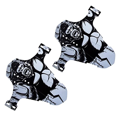 Parafanghi per Bicicletta Mountain Bike MTB, Compatibile con Anteriore o Posteriore,2 Pezzi,Misura 20 26 27,5 28 29 Pollici Parafango Posteriore e Anteriore per Bicicletta MTB,8 Fascette per Cavi