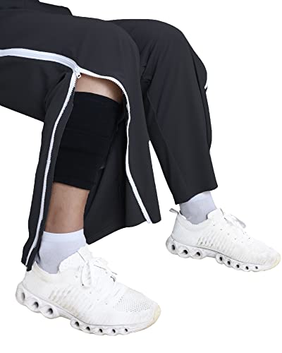 Tear Away Pants for Men Side Zipper Lightweight Pants Zip Leg Sweatpants Breakaway Post Surgery Recovery Zipper Pants4