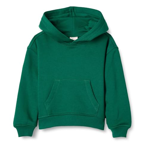 Amazon Essentials Unisex Kids Oversized Drop Shoulder Hoodie Dark Green Small