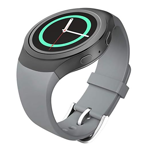 MoKo Gear S2 - Pulsera de reloj inteligente, correa flexible de silicona para Samsung Galaxy Gear S2 SM-R720 / SM-R730, color gris (no apto para Gear S2 Classic SM-R732)
