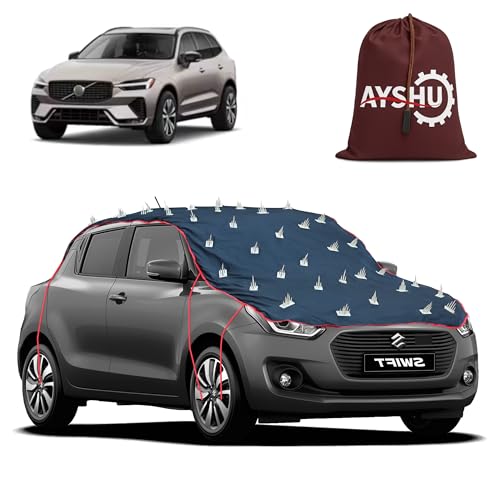 Image of AYSHU Water-Resistant Spike Car Cover for Volvo XC60 - Protects from Dogs, Monkeys, Dust, Sunlight & UV - Full Roof Universal Fit