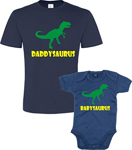 Conjunto de camiseta y body azul marino para regalo de bebé de un año