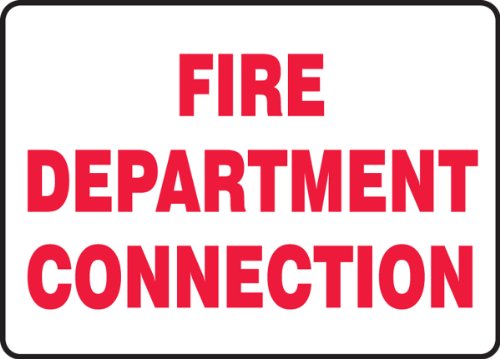 Panneau Fire Department Connection en aluminium 7x10 Accuform MFXG481VA