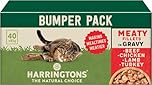 Harringtons Complete Wet Pouch Grain Free Hypoallergenic Adult Cat Food Meaty in Gravy Pack 40x85g - Beef, Chicken, Lamb & Turkey - Making Mealtimes Meatier