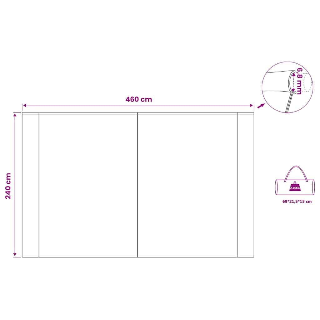 Wasserfester Tarp aus Polyester x mit Metallrohrpol und Abspannseilen, windresistent und flammhemmend für Camping, Wandern, Outdoor, Camping-Saison Schutz