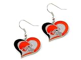 NFL Cleveland Browns Swirl Heart Earrings