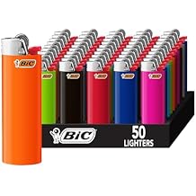 BIC Classic Lighter ، ألوان متنوعة ، صينية 50 كونت ، حتى 2x تشكيلة أضواء الألوان قد تختلف