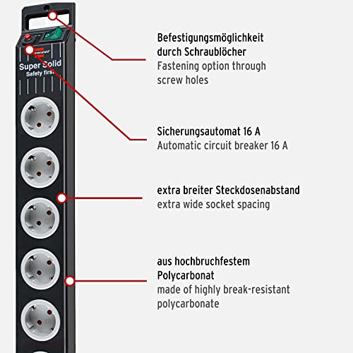 Multiprise 8-prises Brennenstuhl Super Solid bloc prolongateur interrupteur - 3