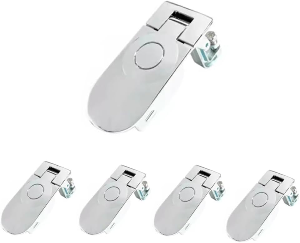 Silver Compression Latch Lock Trigger Latch, Adjustable Lever Hand Operated Compression Latch for RV Trailer Truck Boat (keyless, MS609-21 (Height 21mm))