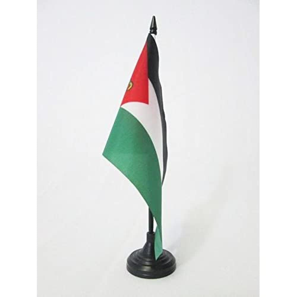 AZ FLAG Royal Standard of Irak 1930-1958 Table Flag 21x14 cm Plastic Base