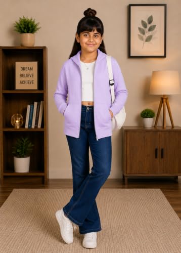 Image of ADBUCKS Girl's Cotton Hooded Sweatshirt