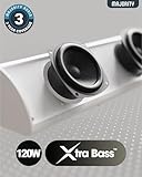 MAJORITY Snowdon | Bluetooth Sound Bar for TV | Built-in Subwoofer | 120 Watts 2.1 Channel Sound | RCA, Optical, and AUX Connection | Wall Mountable | 81 CM | Remote Control Included (White) - Image 3