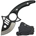 Canku C1108 Fixed Blade Knife Fish Shape D2 Steel Blade G10 Pattern Handle Compact and Lightweight Tactical Knives Outdoor Knife, Survival, Camping EDC Tools, Kydex Sheaths (Black)
