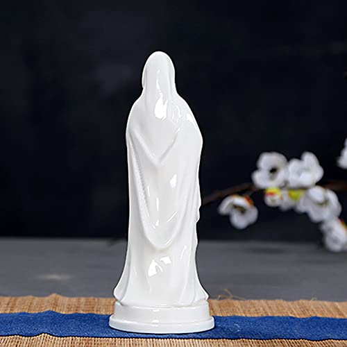 Statue de la Sainte Vierge Marie, une figurine chrétienne blanche à offrir pour une fête